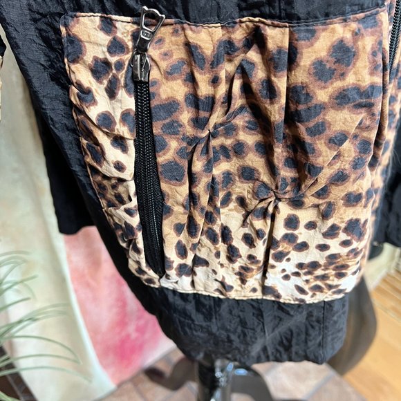 📌Jean Marc Philippe Marvelous Plus Size Two Way Zipper Animal Print Jacket - Picture 7 of 16
